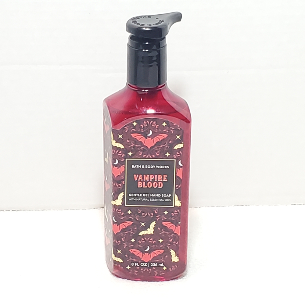 Bath & Body Works Gentle Gel Hand Soap Essential Oils Vampire Blood 8 oz Bottle